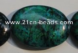 CCS701 15.5 inches 30*40mm oval dyed chrysocolla gemstone beads