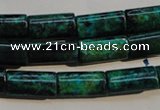 CCS708 15.5 inches 8*16mm flat tube dyed chrysocolla gemstone beads