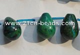 CCS714 Top-drilled 13*18mm teardrop dyed chrysocolla gemstone beads