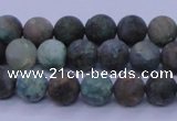 CCS761 15.5 inches 6mm round matte natural chrysocolla beads