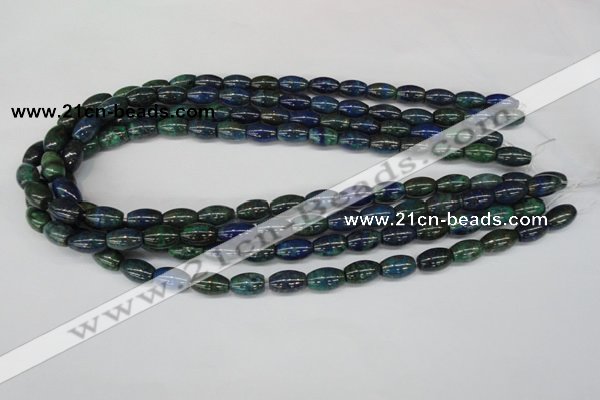 CCS79 15.5 inches 8*12mm rice dyed chrysocolla gemstone beads