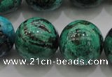 CCS806 15.5 inches 16mm round natural Chinese chrysocolla beads