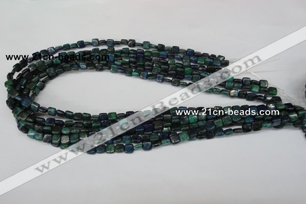 CCS83 15.5 inches 6*6mm square dyed chrysocolla gemstone beads