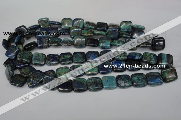 CCS85 15.5 inches 16*16mm square dyed chrysocolla gemstone beads