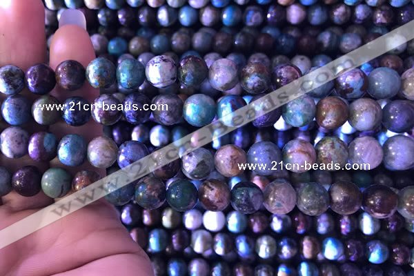 CCS859 15.5 inches 8mm round natural chrysocolla beads wholesale