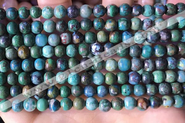 CCS893 15 inches 6mm round natural chrysocolla gemstone beads