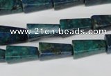 CCS90 15.5 inches 8*16mm trapezoid dyed chrysocolla gemstone beads