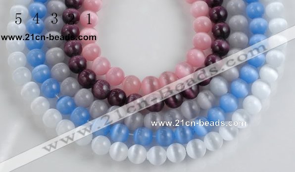 CCT02 Different color 10mm round cats eye beads Wholesale