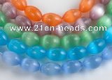 CCT06 10*14mm different color rice cats eye beads Wholesale