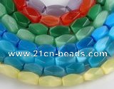 CCT08 Faceted brick 14 inches 9*16mm cats eye beads Wholesale