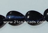 CCT1000 15 inches 13*18mm flat teardrop cats eye beads wholesale