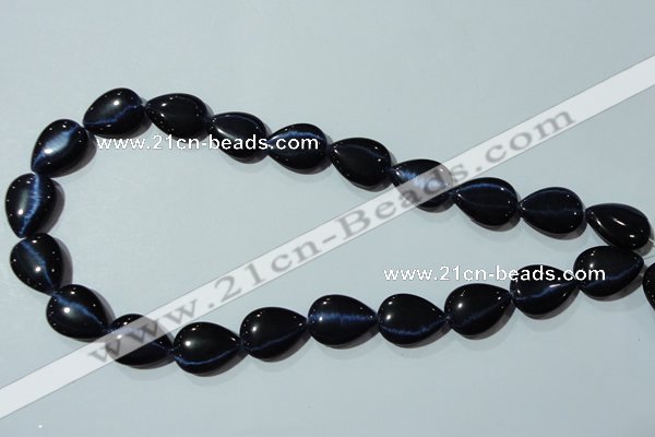 CCT1000 15 inches 13*18mm flat teardrop cats eye beads wholesale