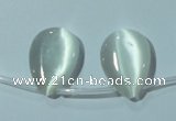 CCT1020 Top-drilled 13*18mm flat teardrop cats eye beads wholesale