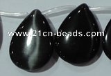 CCT1040 Top-drilled 21*29mm flat teardrop cats eye beads wholesale