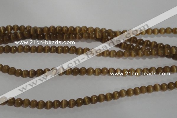 CCT1216 15 inches 4mm round cats eye beads wholesale