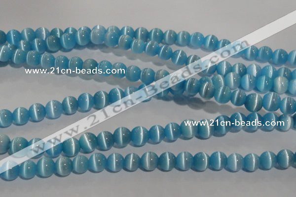 CCT1287 15 inches 5mm round cats eye beads wholesale