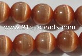 CCT1378 15 inches 7mm round cats eye beads wholesale