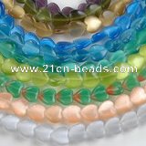 CCT14 10*12mm different color heart cats eye beads Wholesale