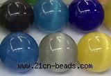 CCT1477 15 inches 14mm round cats eye beads