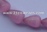 CCT17 14 inches 10*14mm teardrop pink cats eye beads wholesale