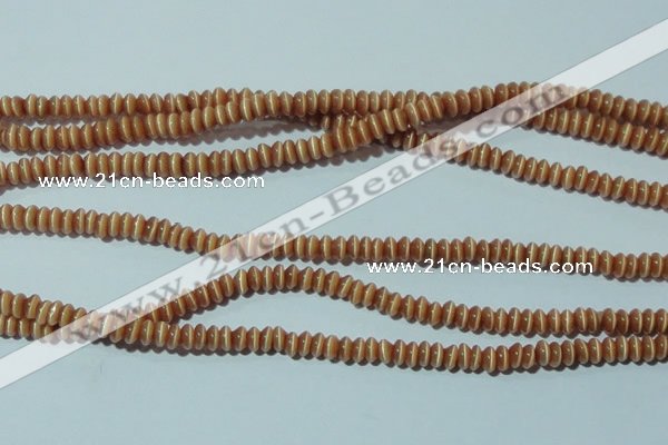 CCT215 15 inches 2*4mm rondelle cats eye beads wholesale