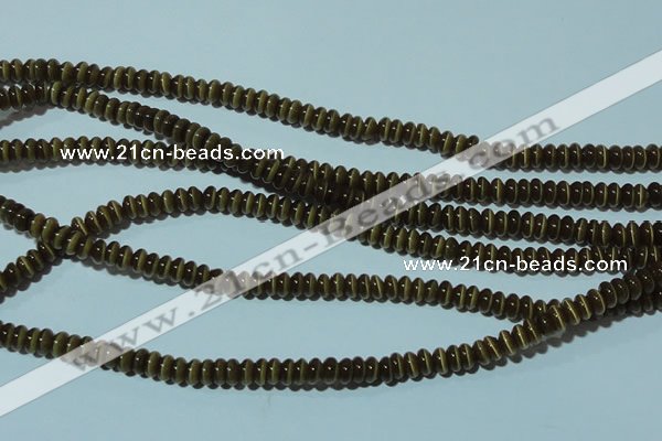 CCT218 15 inches 2*4mm rondelle cats eye beads wholesale