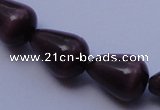 CCT22 14 inches 10*14mm teardrop black coffee cats eye beads wholesale