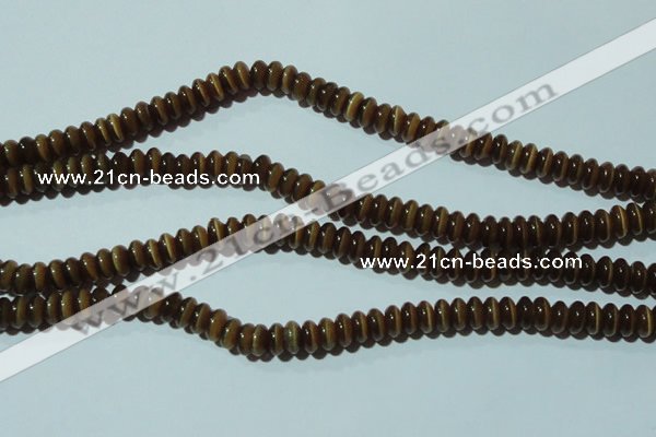 CCT247 15 inches 3*6mm rondelle cats eye beads wholesale