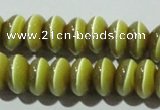 CCT278 15 inches 5*8mm rondelle cats eye beads wholesale
