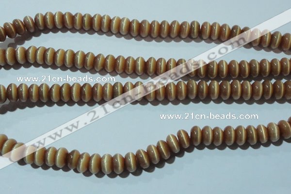 CCT280 15 inches 5*8mm rondelle cats eye beads wholesale