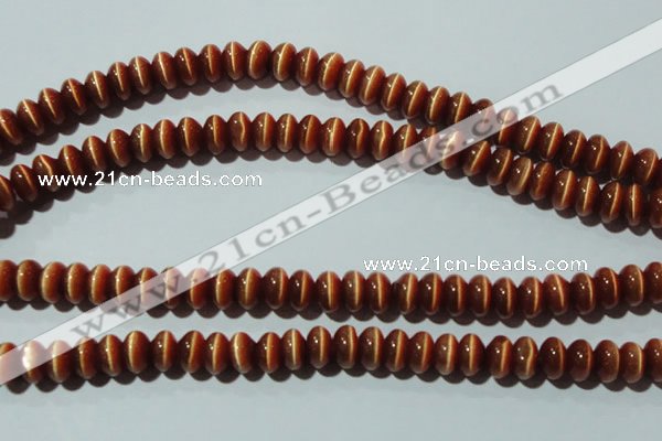 CCT282 15 inches 5*8mm rondelle cats eye beads wholesale