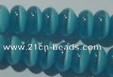 CCT284 15 inches 5*8mm rondelle cats eye beads wholesale