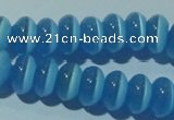 CCT285 15 inches 5*8mm rondelle cats eye beads wholesale