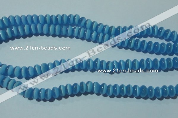 CCT285 15 inches 5*8mm rondelle cats eye beads wholesale