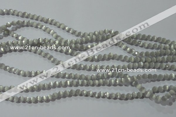 CCT302 15 inches 4mm faceted round cats eye beads wholesale