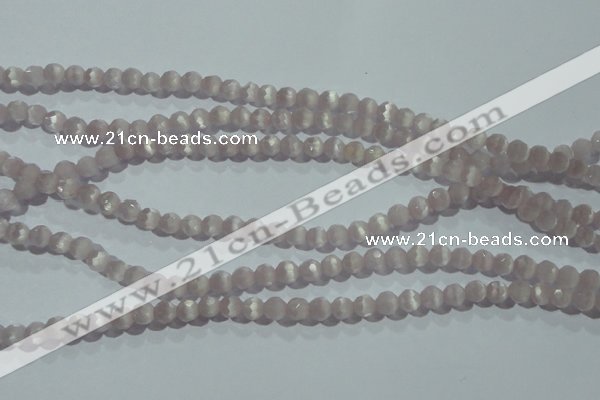 CCT303 15 inches 4mm faceted round cats eye beads wholesale