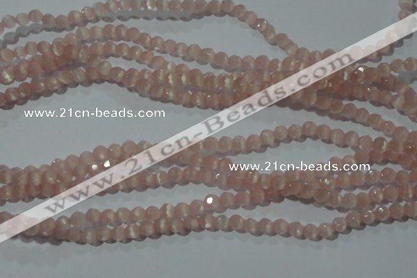 CCT304 15 inches 4mm faceted round cats eye beads wholesale