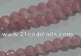 CCT305 15 inches 4mm faceted round cats eye beads wholesale