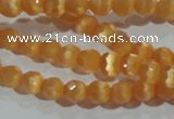 CCT306 15 inches 4mm faceted round cats eye beads wholesale