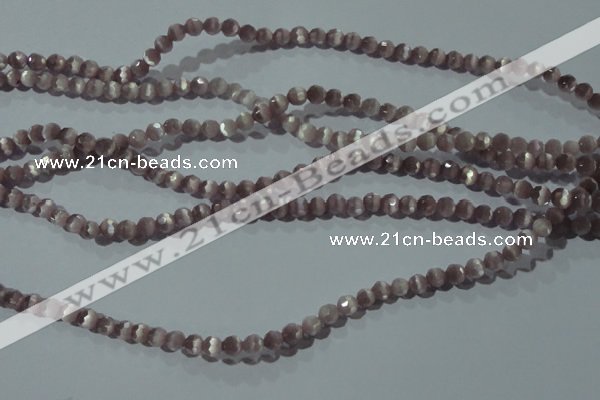 CCT312 15 inches 4mm faceted round cats eye beads wholesale