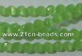 CCT315 15 inches 4mm faceted round cats eye beads wholesale