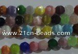 CCT318 15 inches 4mm faceted round cats eye beads wholesale