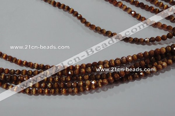 CCT319 15 inches 4mm faceted round cats eye beads wholesale