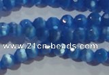 CCT326 15 inches 4mm faceted round cats eye beads wholesale