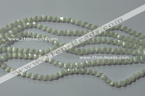 CCT341 15 inches 5mm faceted round cats eye beads wholesale