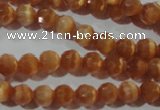 CCT344 15 inches 5mm faceted round cats eye beads wholesale