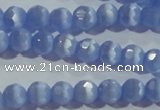 CCT346 15 inches 5mm faceted round cats eye beads wholesale