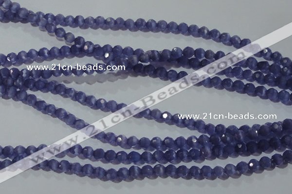 CCT347 15 inches 5mm faceted round cats eye beads wholesale