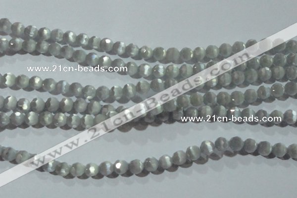 CCT352 15 inches 6mm faceted round cats eye beads wholesale