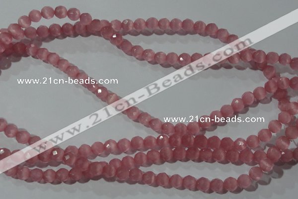 CCT353 15 inches 6mm faceted round cats eye beads wholesale